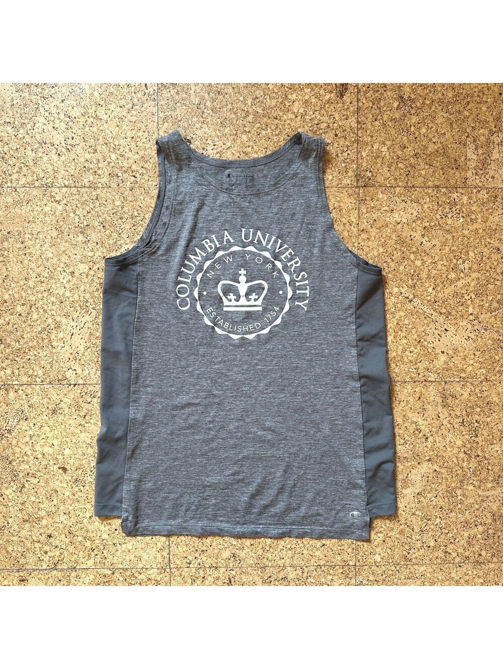 Columbia University New York Mens Small Gray Performance Tank Top Ivy League EUC
